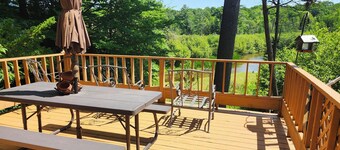 Pentwater River House Frontage Overlooking Several Hundred Acres of Forest.
