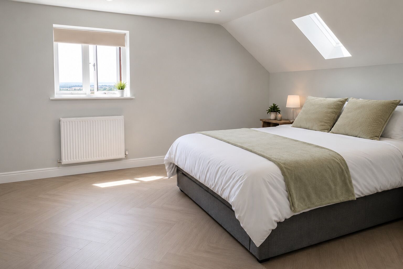 3 bedrooms, desk, iron/ironing board, travel cot