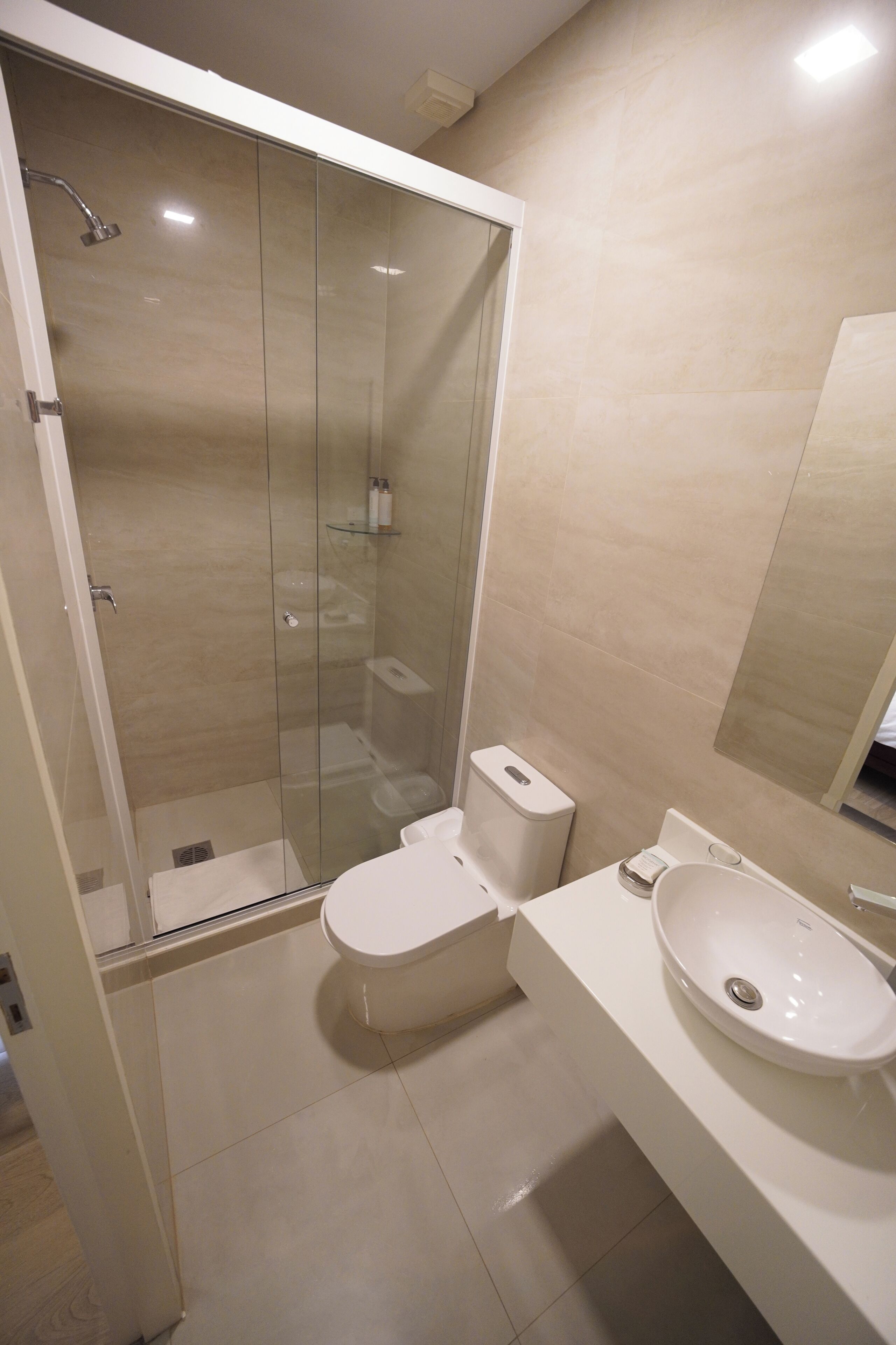 Comfort Double or Twin Room | Bathroom | Shower, free toiletries, towels, soap