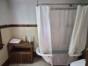 Sèche-cheveux, bidet, serviettes fournies, savon