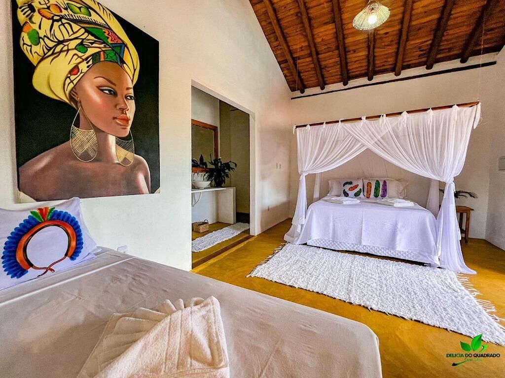 Habitación triple, vistas al jardín | Tabla de planchar con plancha y wifi gratis