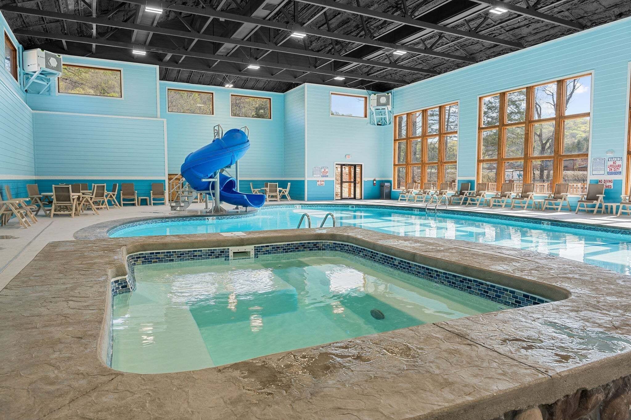 Indoor pool, outdoor pool