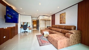 Room, 1 Bedroom, Smoking, Balcony | Living area - Room-time Out Beachfront Suites (Patong)