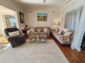 Smart TV, fireplace, video games, DVD player