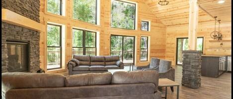 Smart TV y chimenea