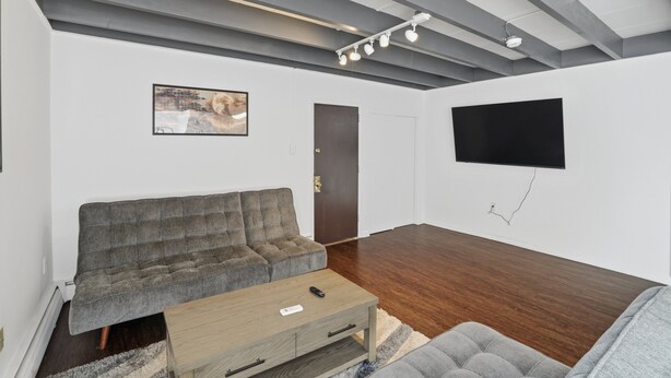 Apartment, 1 Bedroom | Living area - Quiet Flat Near Philly - Full Chef's Kitchen 1 Bedroom Apts (Glenolden)