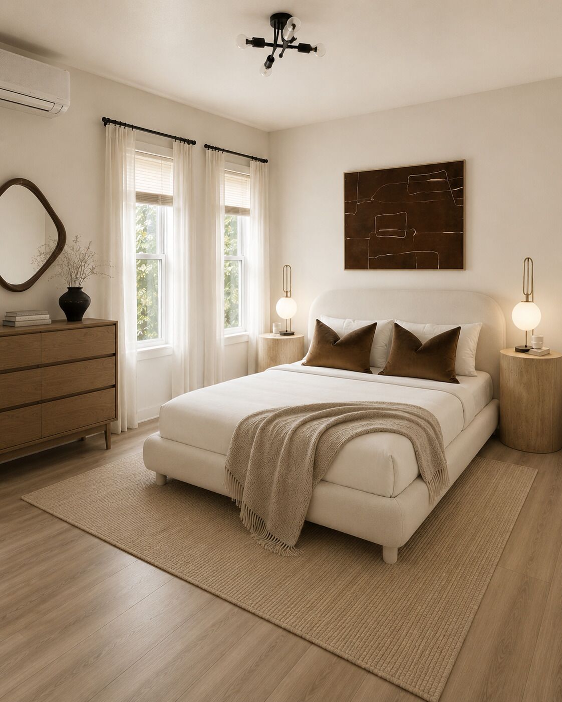 2 dormitorios, tabla de planchar con plancha, Internet y ropa de cama