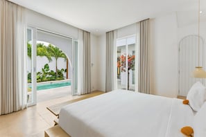 Vila, 2 kamar tidur, kolam renang pribadi, pemandangan kolam renang | Pemandangan dari kamar