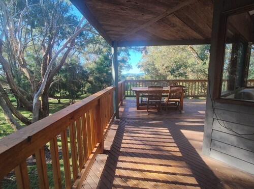  Wilson's Prom doorstep, glorious sea views, forested land, large elevated deck.