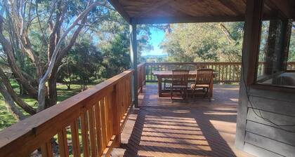 Wilson's Prom doorstep, glorious sea views, forested land, large elevated deck.