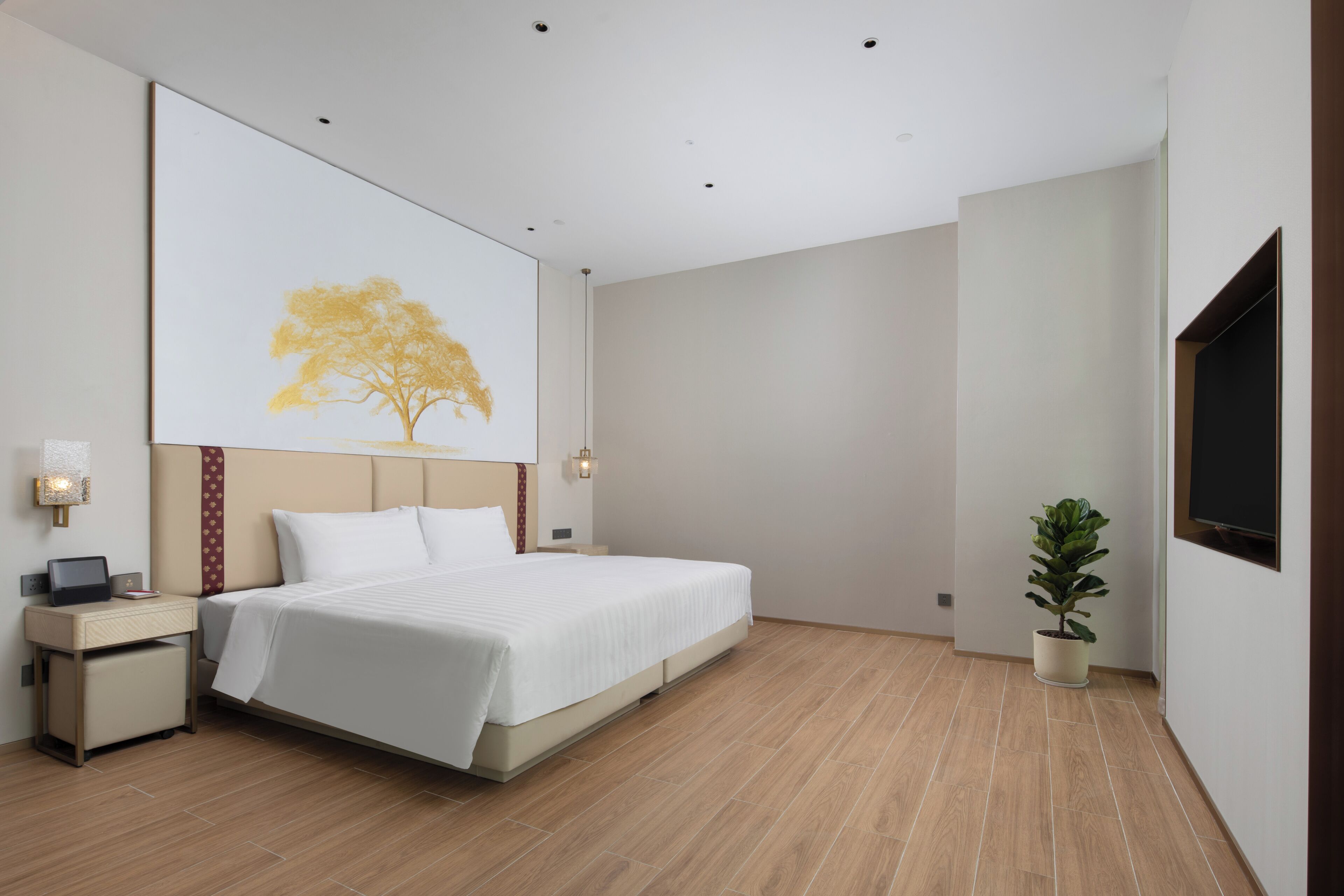 Kamar Eksekutif, 1 Tempat Tidur King, pemandangan laut sebagian | Meja kerja