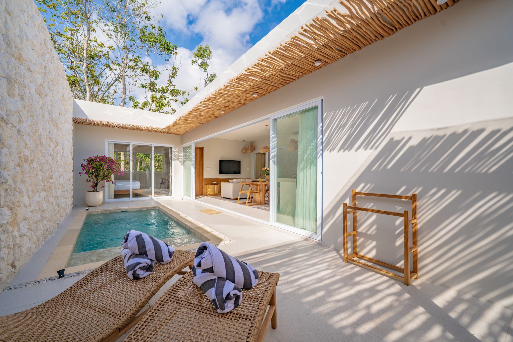 Deluxe-Villa, 2 Schlafzimmer, Terrasse, Poolblick | Pool