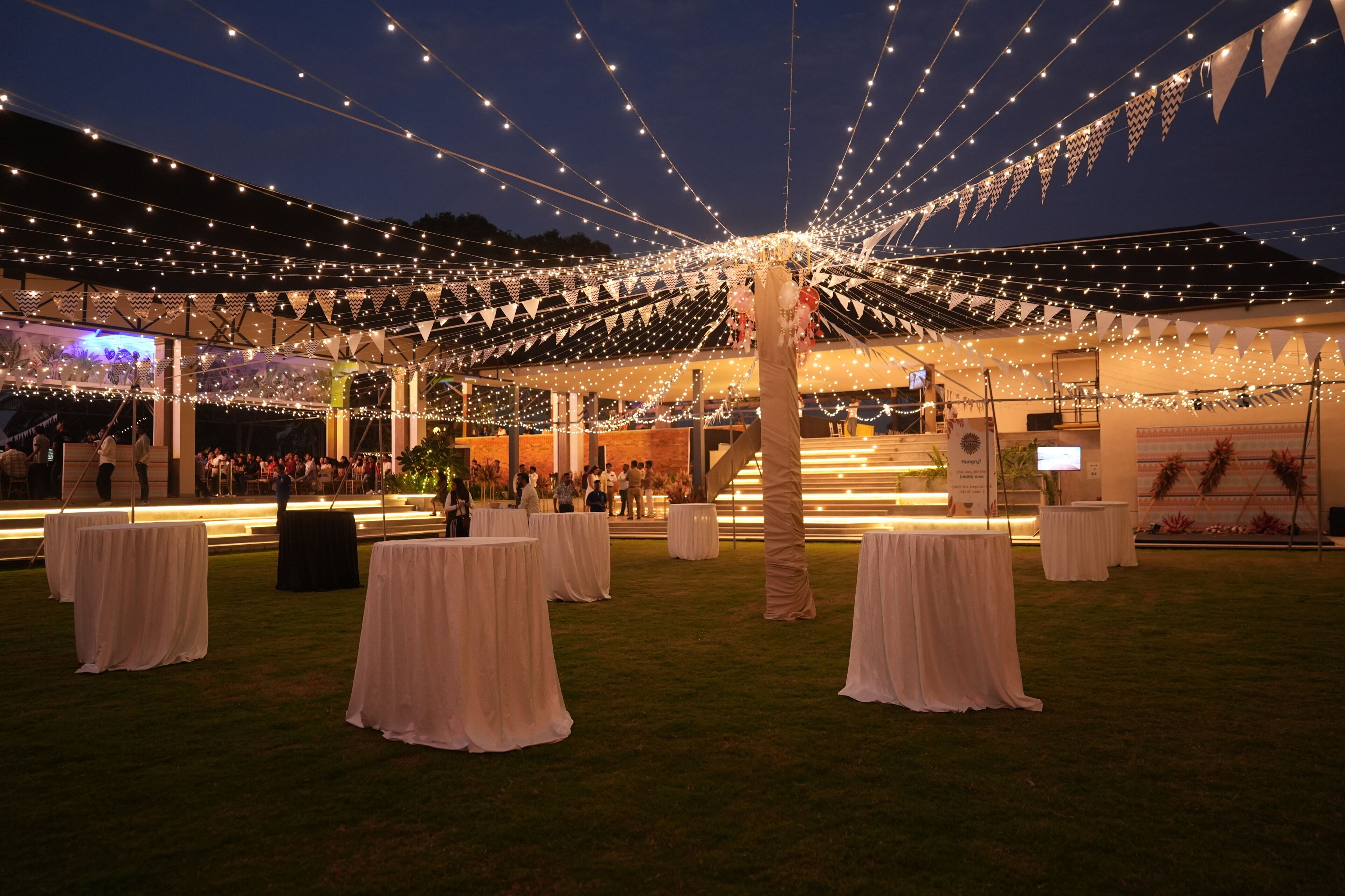 Outdoor banquet area