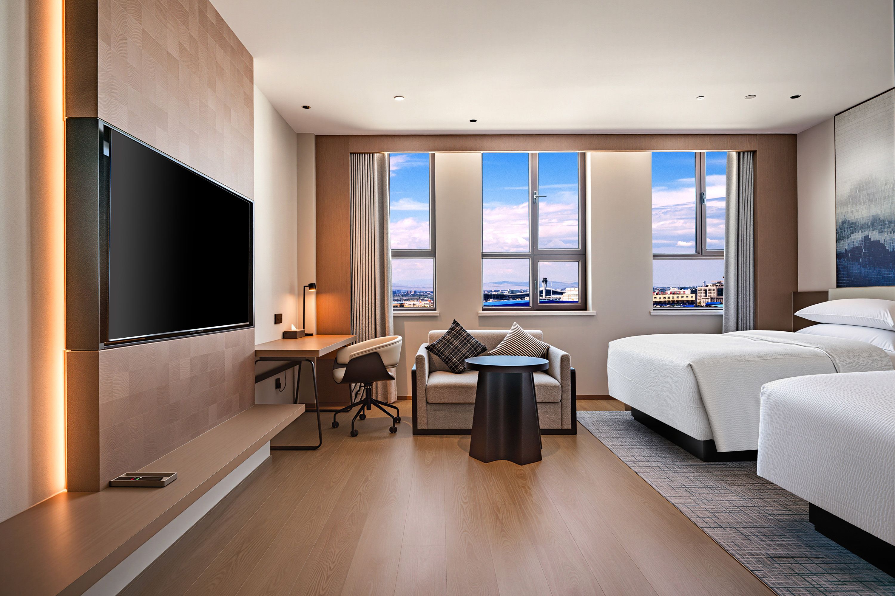 Habitación Premium, 2 camas matrimoniales | Wifi gratis 