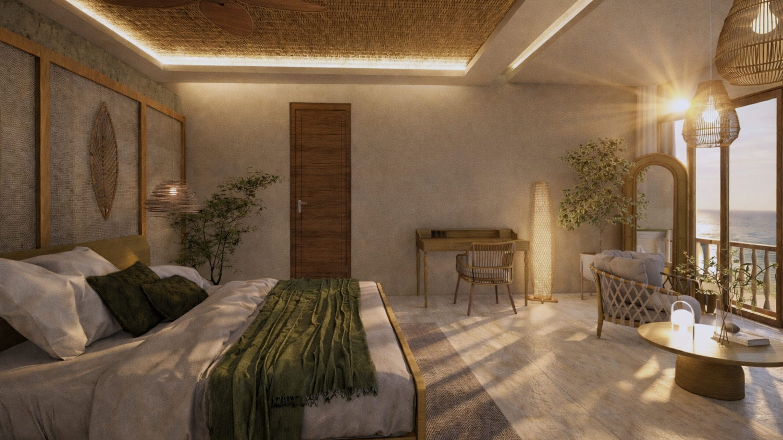Villa Grand, vistas a la playa | Ropa de cama de alta calidad, minibar, escritorio