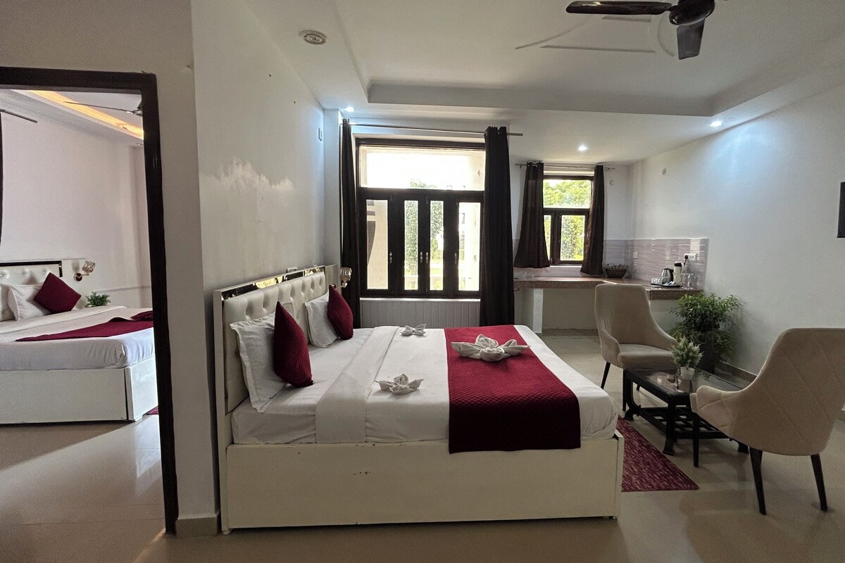 Suite familiar, 2 habitaciones, balcón, vistas al jardín | Wifi gratis