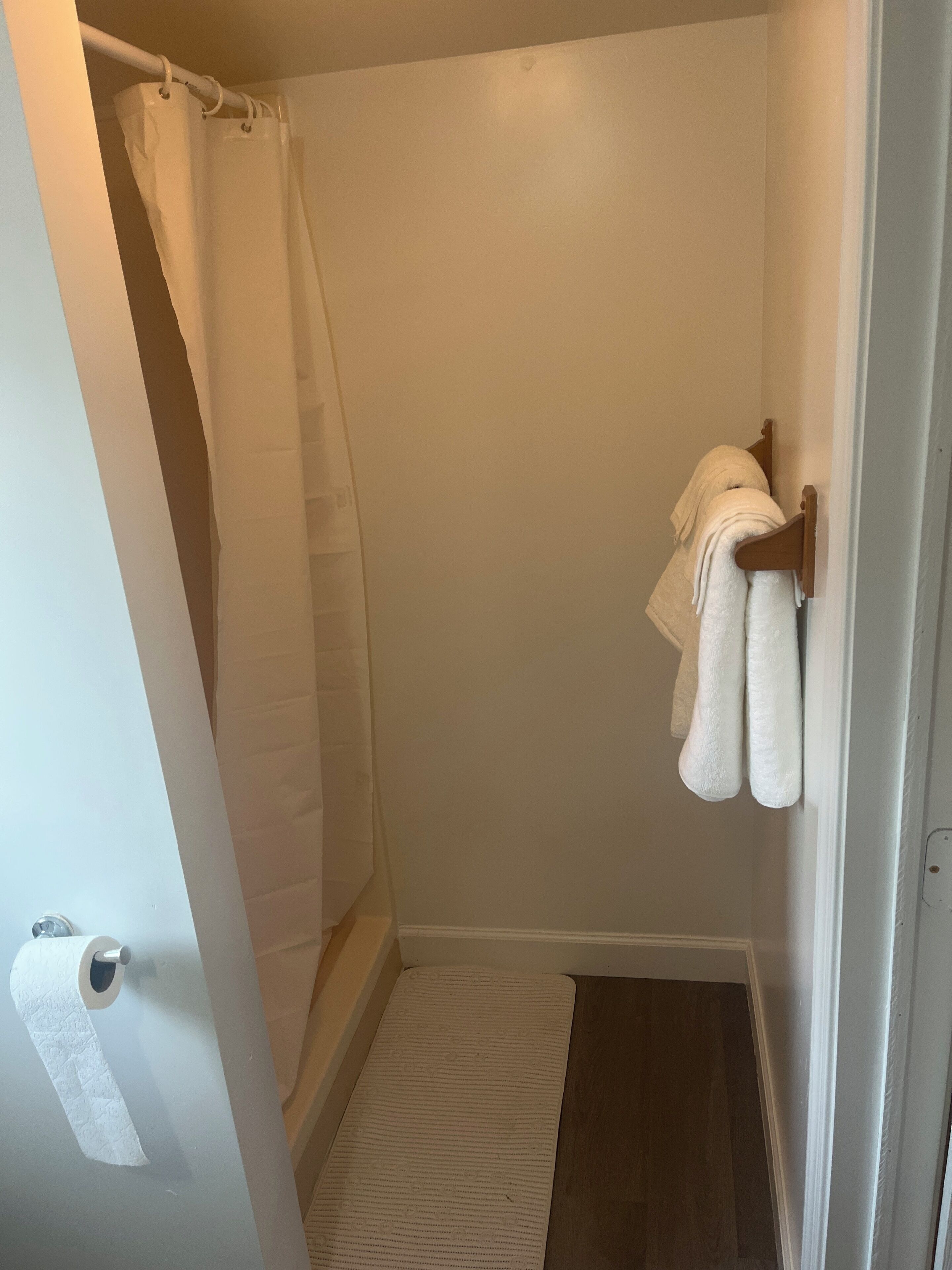 Towels, soap, toilet paper