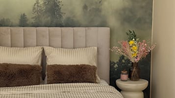 1 dormitorio, tabla de planchar con plancha, wifi y ropa de cama