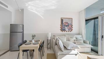 Appartement, vue mer | Coin séjour