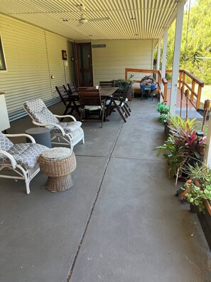 Cabin, 3 Bedrooms, Smoking, Balcony | Outdoor dining
