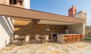 Outdoor dining - Studio in Cond. w/ Pool and Balcony Sru2308 (Campinas)