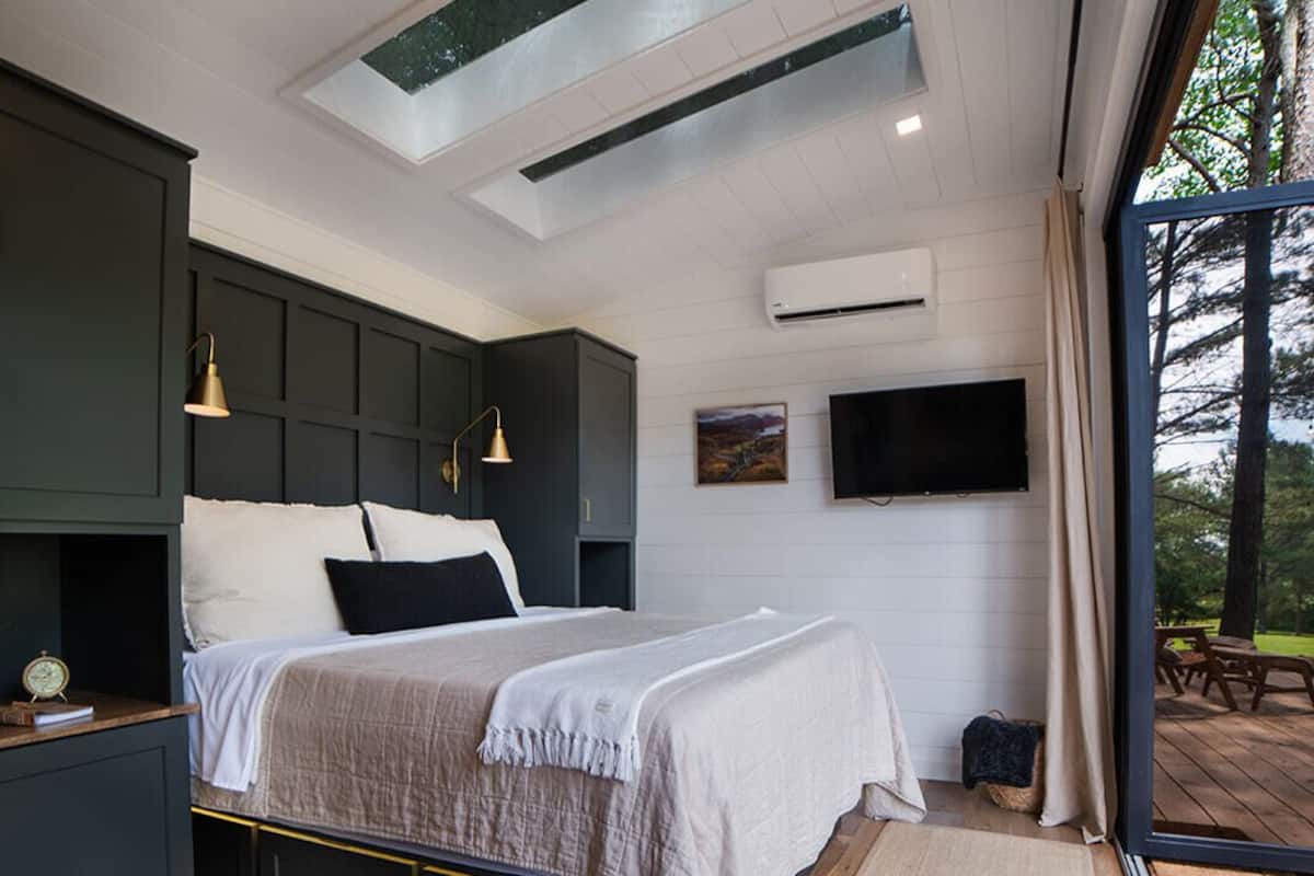 Luxury-Ferienhütte, Hügelblick | Verdunkelungsvorhänge, kostenloses WLAN