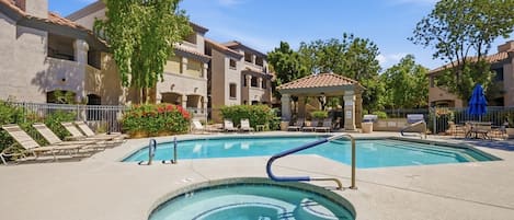Outdoor pool, a heated pool
