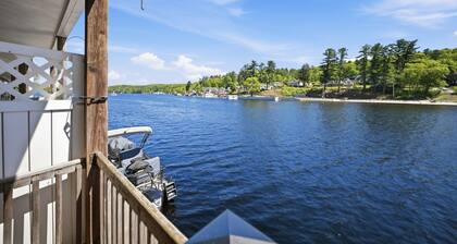 Spacious Alton Bay Condo 2BR + Extra Sleeping , A/C , On Lake Winnipesaukee