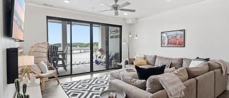 Condo, Multiple Beds (1065Topsider 408) | Living area | Fireplace