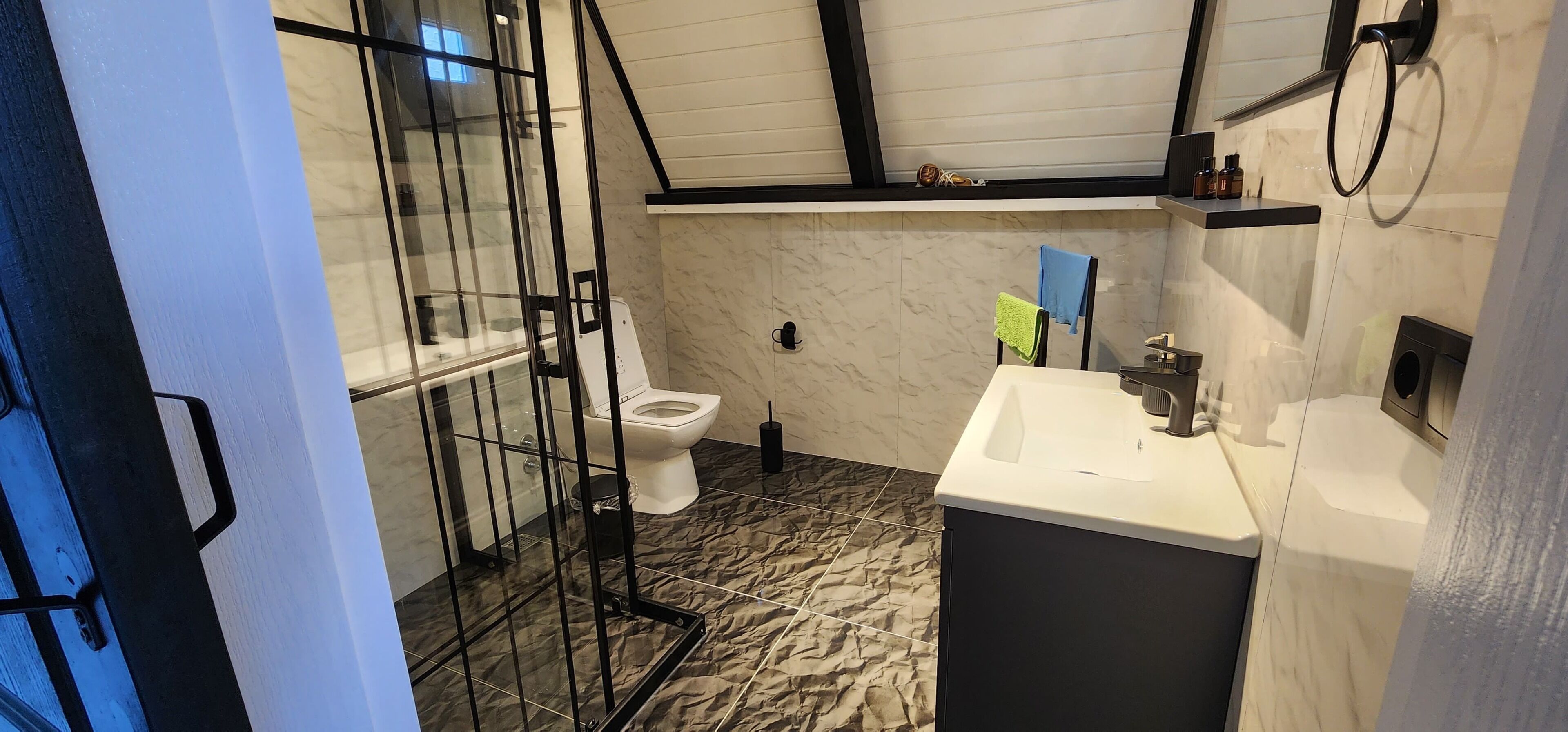 Familie bungalow, uitzicht op meer | Badkamer