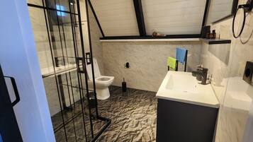 Familie bungalow, uitzicht op meer | Badkamer