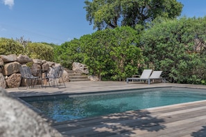 Outdoor pool - Charming villa with walking access to the beach (sainte lucie de port-vecchio zonza)