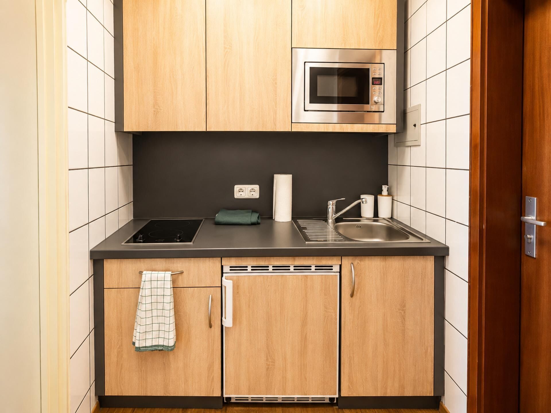 Microwave, oven, electric kettle