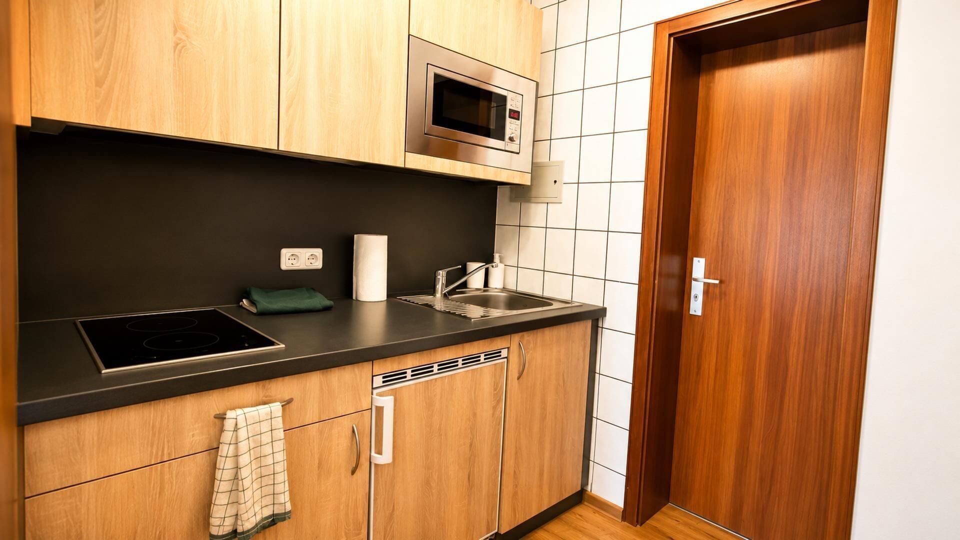 Microwave, oven, electric kettle