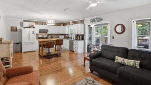 House, Multiple Beds (Place Loto) | Living area - Flat Lakefront Retreat With Private Dock & Kayaks (Lake Ozark)