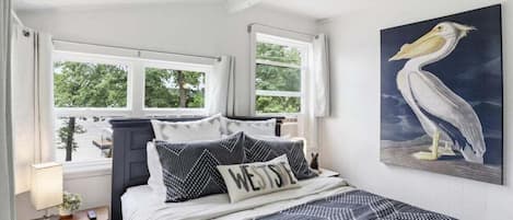 2 bedrooms, individually decorated, individually furnished, bed sheets