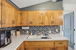 House, Multiple Beds (Firehouse Lake Retreat) | Private kitchen - Lake Views, Private Dock, Paddle Boards & Bunk House (Gravois Mills)