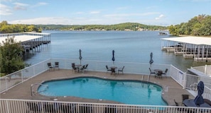 Pool - Peaceful, Newly Built Lakefront Condo, w/ PWC Slip, Screened Balcony, 2 Pools & Elevator (Camdenton)