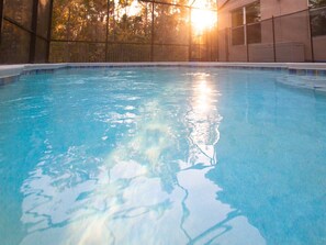 Watch the sun set behind the trees from your Private Screened Pool. - Luxurious 5 Bed/4 Bath with Private Pool and Nature Views Right Beside Disney! (Kissimmee)