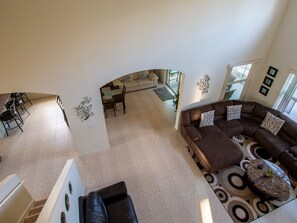 View from the top of the stairs. - Luxurious 5 Bed/4 Bath with Private Pool and Nature Views Right Beside Disney! (Kissimmee)