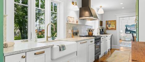 Casa, varias camas, cocina (Pom Cottage) | Cocina privada