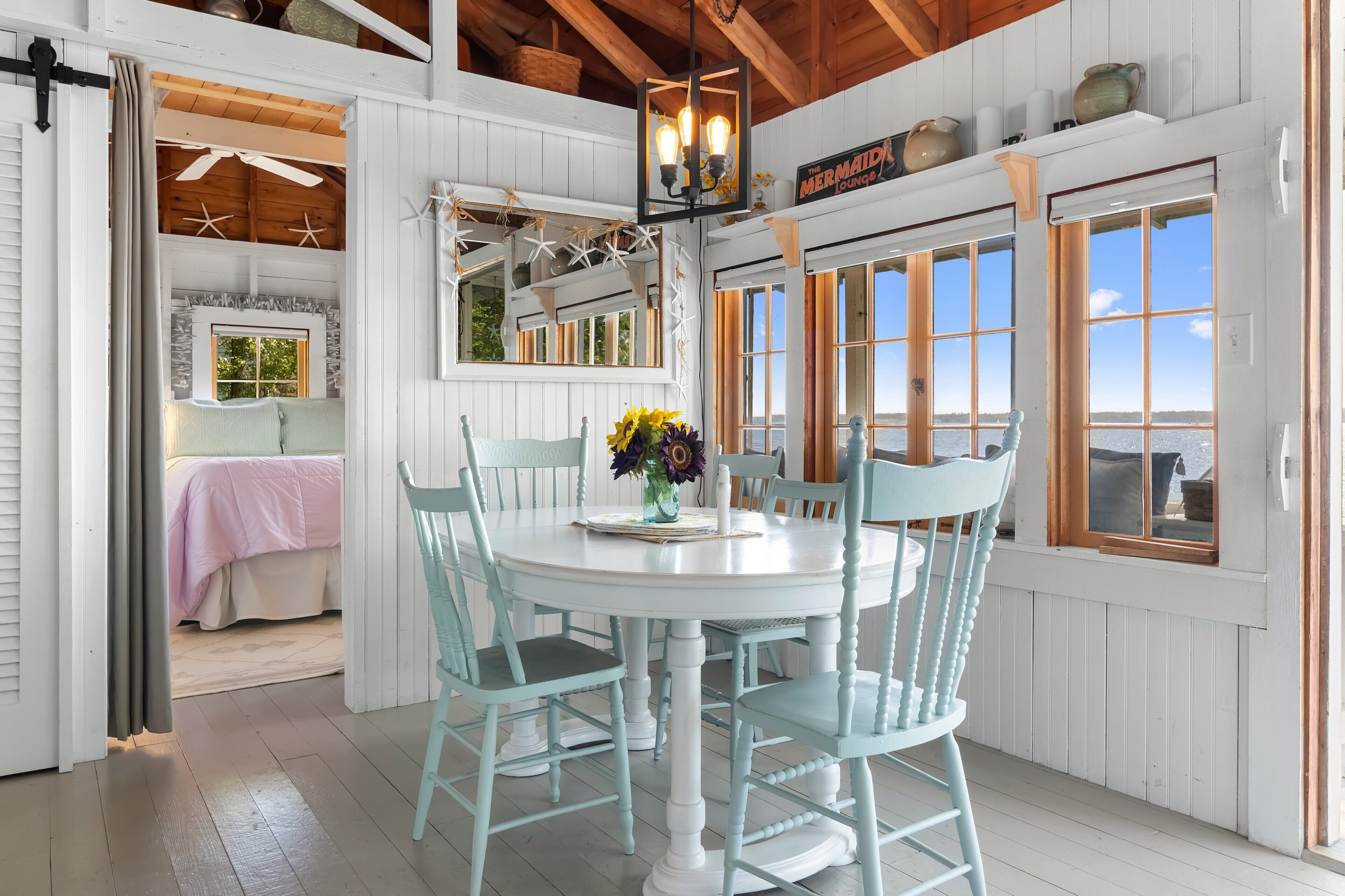 Ferienhaus, Mehrere Betten, Küche (Sunset Cottage) | Speisen