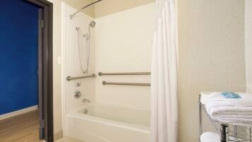 Hair dryer, towels