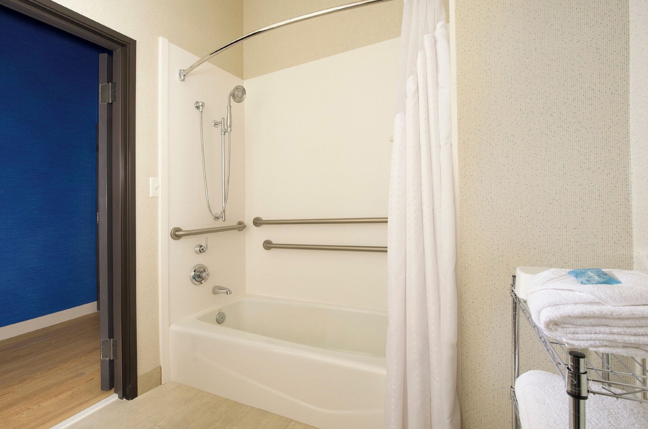 Hair dryer, towels