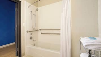 Hair dryer, towels