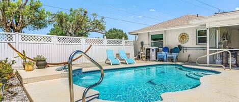 A heated pool