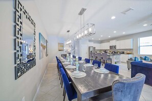 Dining - Bengal Court Reserve 8BR Villa with Extended South Facing Pool Near Disney (Kissimmee)