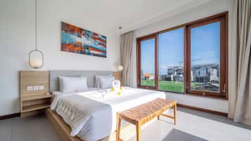 Deluxe Villa, 3 Bedrooms, Private Pool, Garden View | In-room safe, WiFi (free), bed sheets