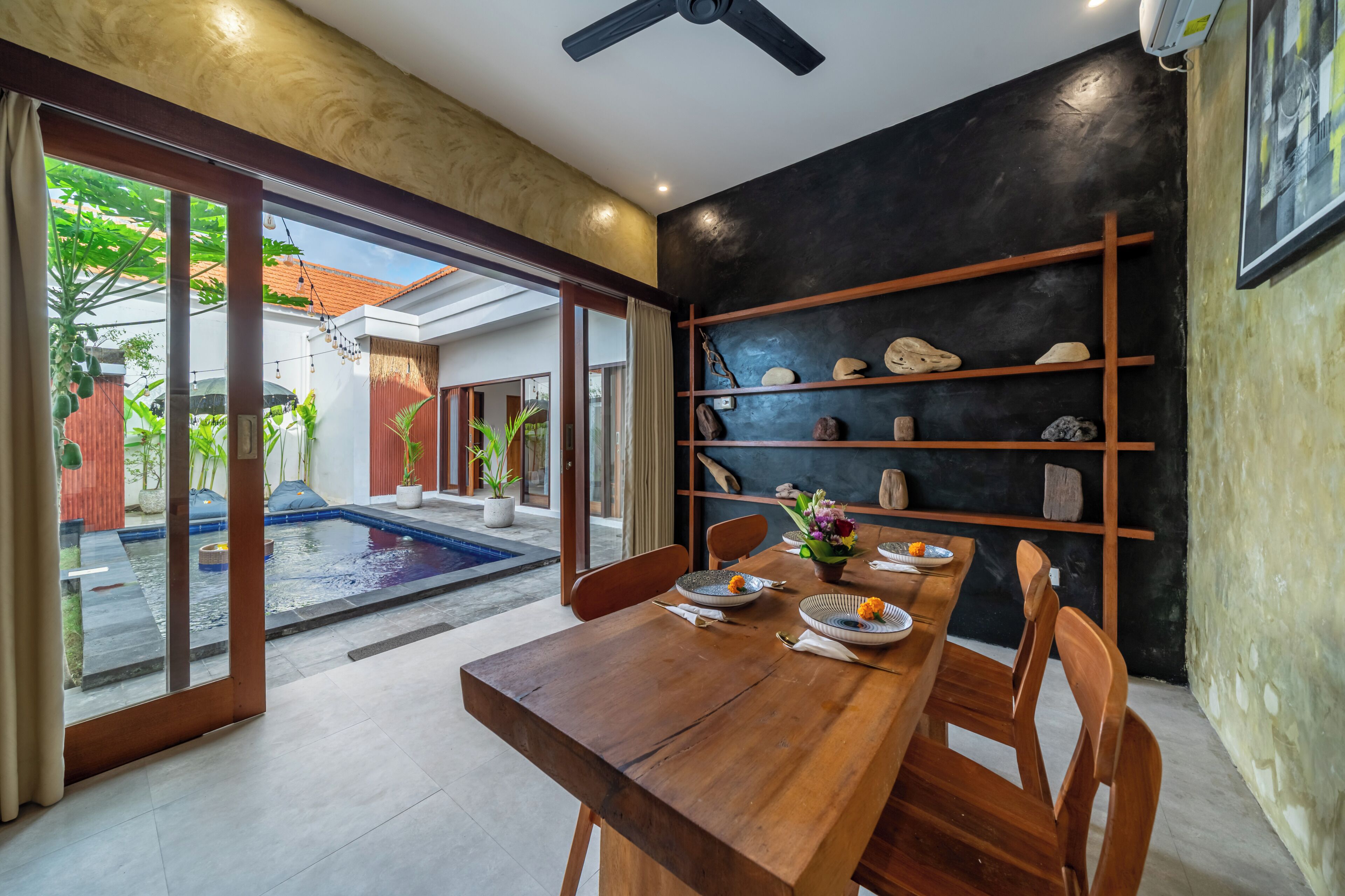 Villa de diseño, 2 habitaciones, piscina privada | Restauración