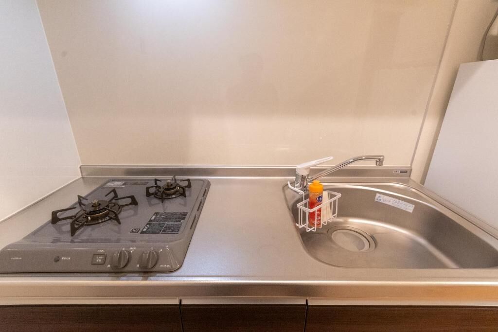 Economy Apartment | Private kitchen | Fridge, microwave, stovetop, cookware/dishes/utensils